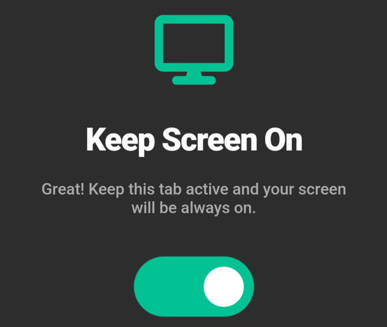 好无聊的一个网站–Keep Screen On，让屏幕保持常亮。